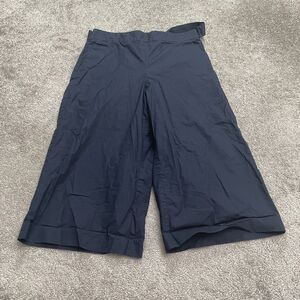 J.Crew Rory  Wide Leg Cullote Crop Pants Womens 10 Navy Blue Gaucho Cotton 31x19